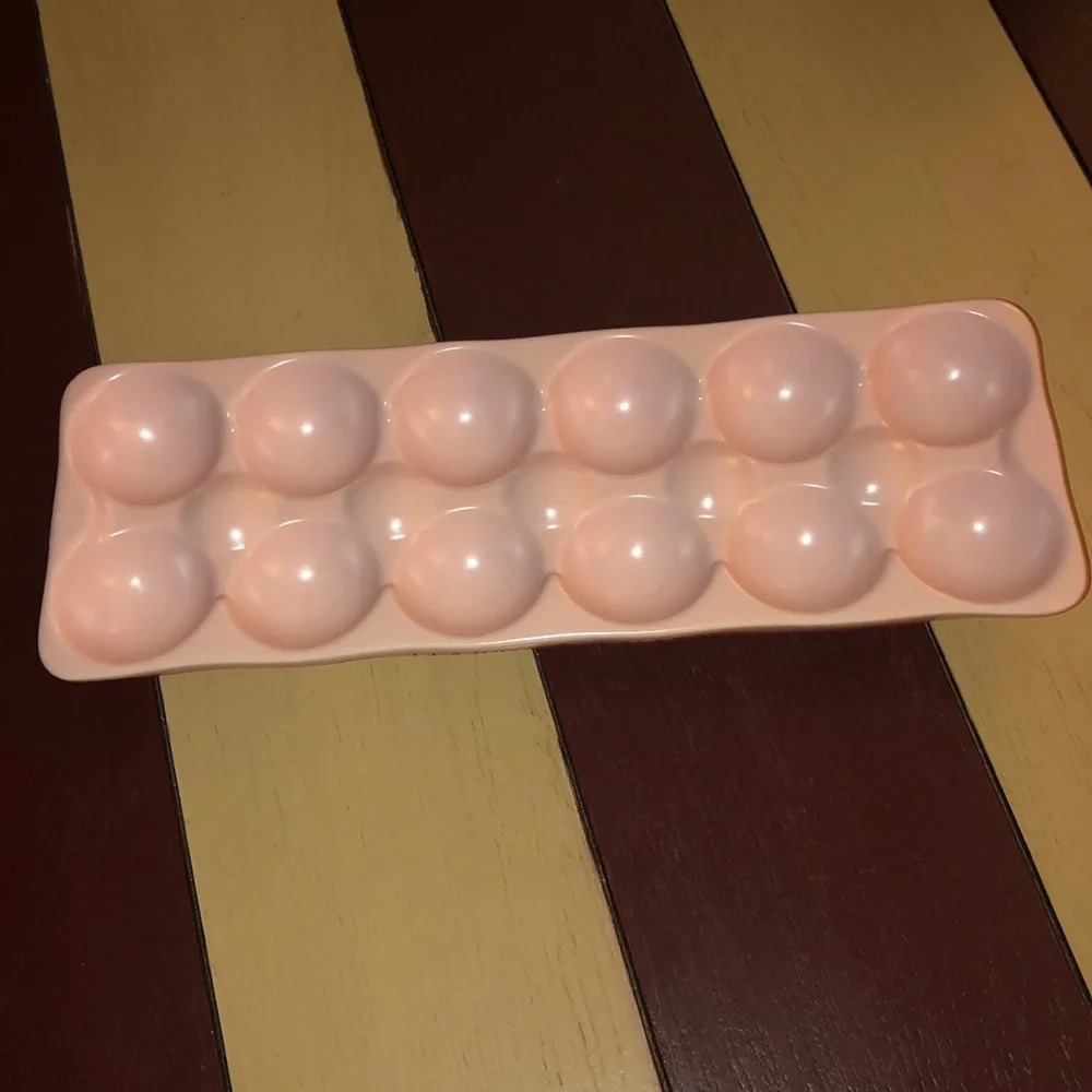 Rae Dunn HAPPY EASTER Egg Tray Pink